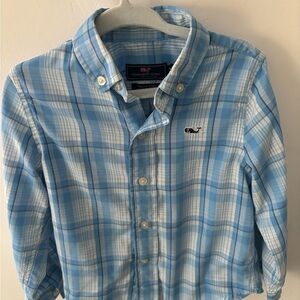 Vineyard Vines toddler size 2T Blue Plaid Shirt